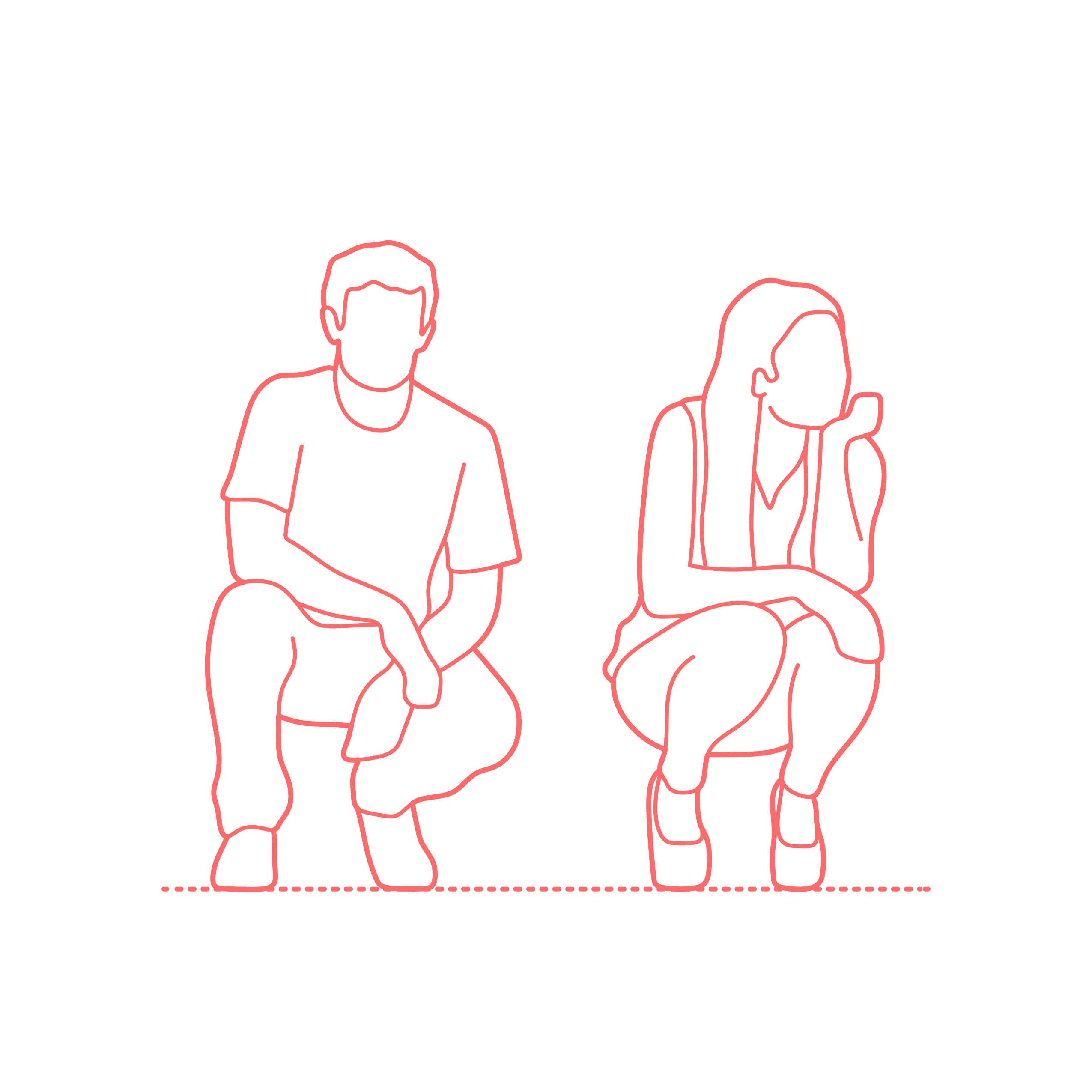 Humans Poses People Squatting Crouching Outline Svg File Free Vectors